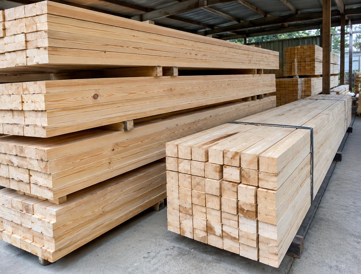 Rubber wood planks